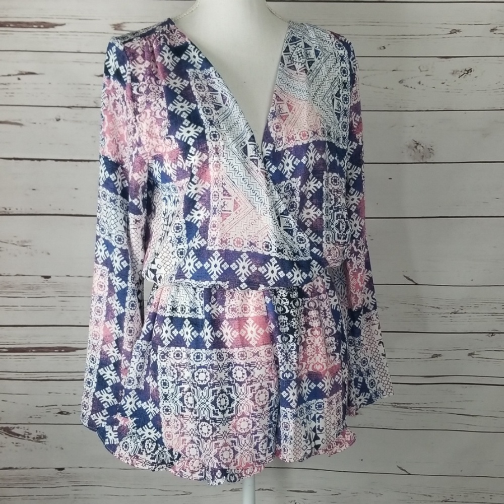 NWOT Printed Romper Shorts Sz. Med